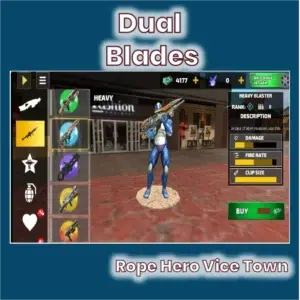 rope hero mod apk v6.9.3 dual blades gameplay screenshot