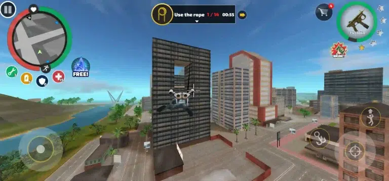 rope swing ability in open world city