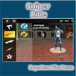 rope hero mod apk v6.9.3 sniper rifle gameplay screenshot