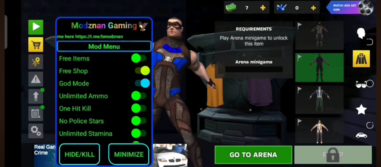 rope hero mafia city wars mod apk unlimited money in gameplay screen