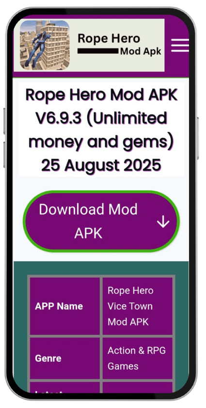 rope hero vice town mod apk