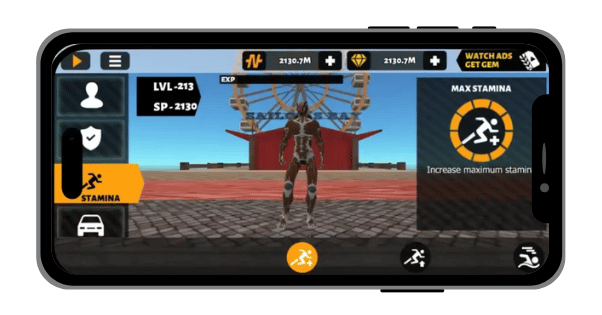 upgradeable skills of rope hero 3 mod apk