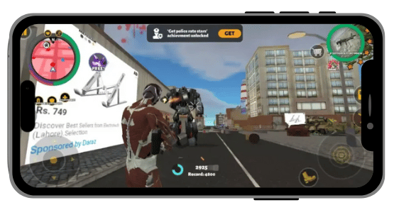 Thrilling Combat Experience of rope hero 3 mod apk