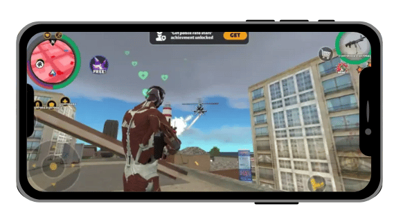 having flight with police of rope hero 3 mod apk